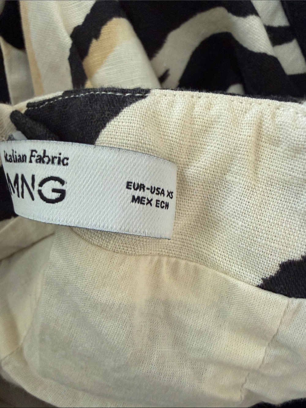 Mango Zebra-Print Halter Peplum Top - Black, White, Gold - Picture 4 of 4
